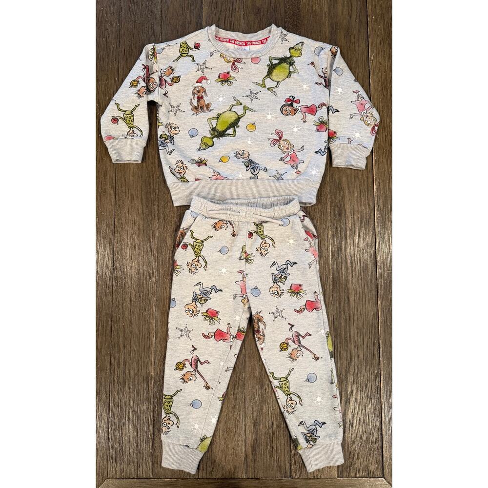 Dr. Seuss The Grinch Toddler Fleece Printed 2 Piece Jogger Set